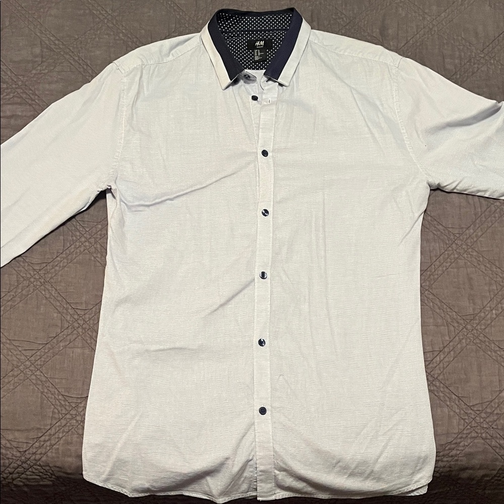 Men's H&M White Button-Up Shirt